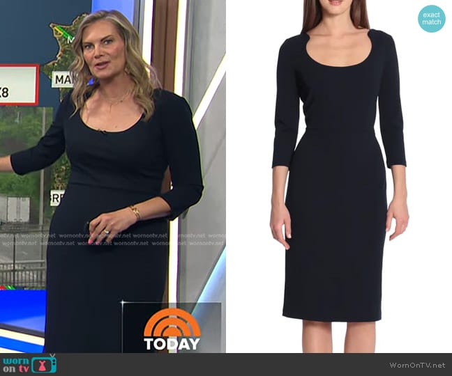 WornOnTV: Emily’s navy scoop neck dress on Today | Emily West | Clothes ...