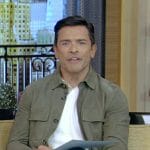 Mark’s green suede jacket on Live with Kelly and Mark