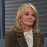 Marlena’s army green double breasted blazer on Days of our Lives