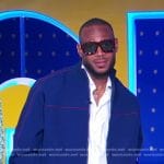 Marlon Wayans’s navy track jacket on Good Morning America