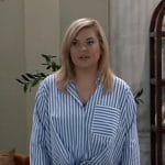 Maxie’s blue striped button down shirt on General Hospital