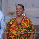 Melba Wilson’s multicolor printed kaftan on Good Morning America