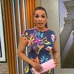 Michelle Miller’s colorful floral print dress on CBS Mornings