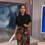 Morgan’s black floral pants on NBC News Daily