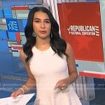 Morgan’s white dot texture dress on NBC News Daily