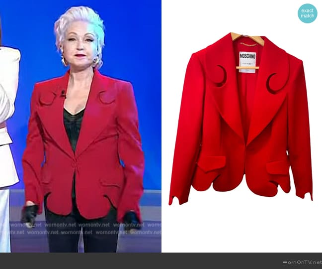 Moschino Cutout Blazer worn by Cyndi Lauper on Today