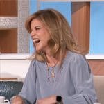 Natalie’s blue eyelet blouse on The Talk