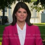 Natalie Brand’s pink blazer on CBS Mornings