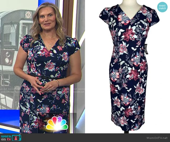 New York & Company Short Sleeve Midi Dress worn by Emily West on Today