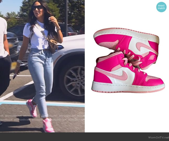 Nike Pink Jordan Sneakers worn by Melissa Gorga on The Real Housewives of New Jersey