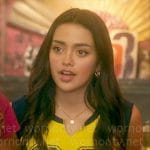 Noa’s yellow 62 graphic top on Pretty Little Liars Original Sin