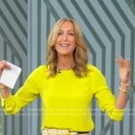 Lara’s navy floral print skirt on Good Morning America
