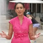 Priya Sridhar’s pink cap sleeve button front dress on NBC News Daily