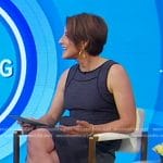 Rachel Simmons’ grey dotted sheath dress on Good Morning America