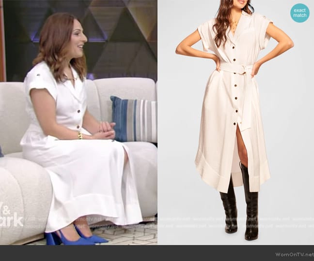 Ramy Brook Celia Belted Shirtdress worn by Farnoosh Torabi on Live with Kelly and Mark