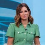 Rebecca’s green utility shirtdress on Good Morning America