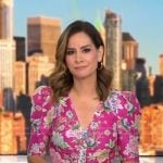 Rebecca’s pink floral top on Good Morning America