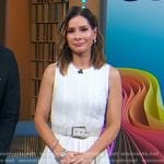 Rebecca’s white seamed sleeveless dress on Good Morning America