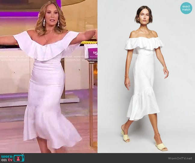 Reformation Baela Linen Dress worn by Cheryl Burke on The Jennifer Hudson Show