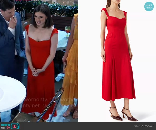 WornOnTV: Willow’s red sweetheart neckline dress on General Hospital ...