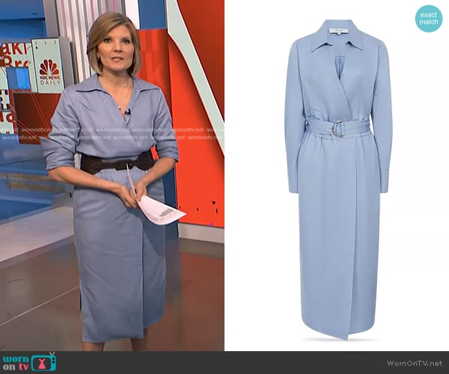 Reiss Emily Belted Shirt Dress worn by Kate Snow on NBC News Daily