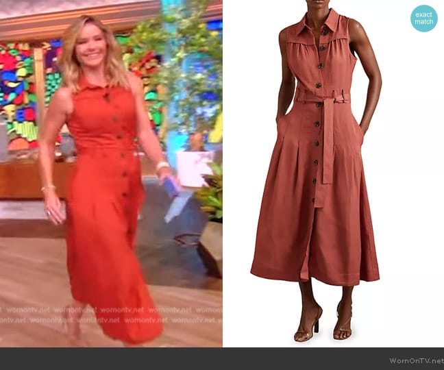 WornOnTV: Sara’s brown sleeveless shirtdress on The View | Sara Haines ...