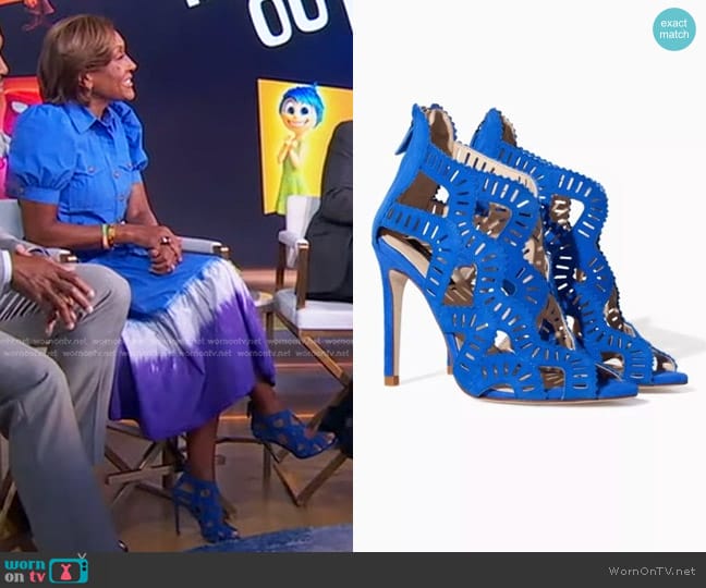 Zara Caged Heel Sandals worn by Robin Roberts on Good Morning America