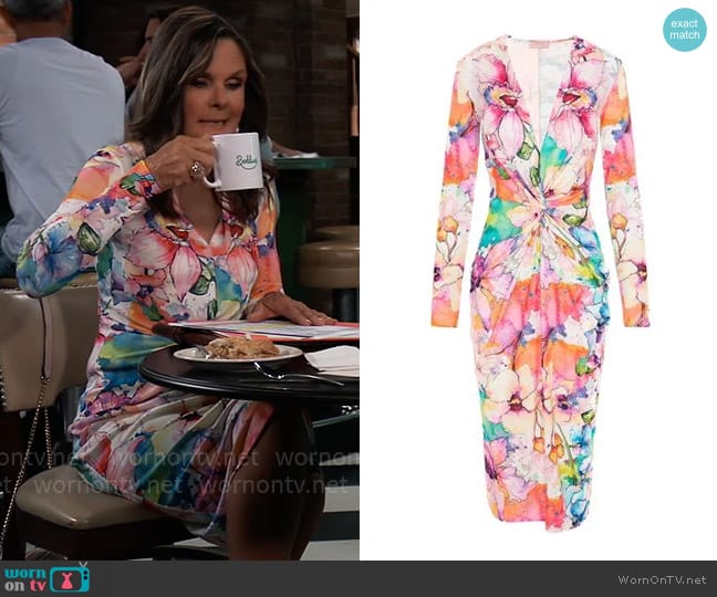 Roserry Paris Midi Dress in Provence Print worn by Lucy Coe (Lynn Herring) on General Hospital