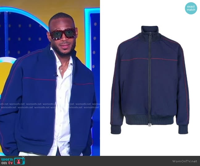 Sacai Zip-up Sports Jacket worn by Marlon Wayans on Good Morning America