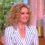 Sara’s blue stripe suit on The View