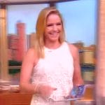 Sara’s white lace top and skirt on The View