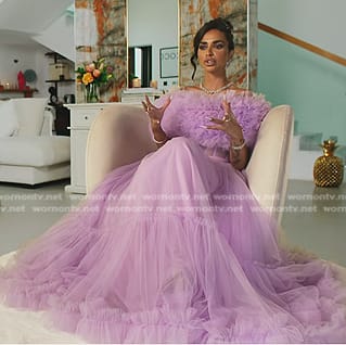 Sara's confessional tulle dress on The Real Housewives of Dubai