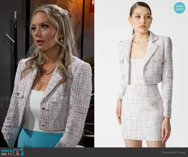 Sau Lee Alicia Tweed Blazer worn by Abby Newman (Melissa Ordway) on The Young and the Restless