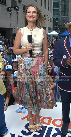 Savannah's beige braided sandals on Today