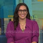 Savannah’s purple poplin dress on NBC News