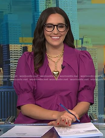 Savannah’s purple poplin dress on NBC News