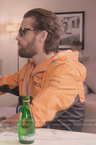 Scott's orange and black zip hoodie on The Kardashians