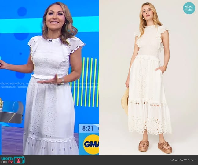 Sea Addie Eyelet Dress worn by Lori Bergamotto on Good Morning America