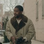 Darnell’s shearling collar coat on The Chi