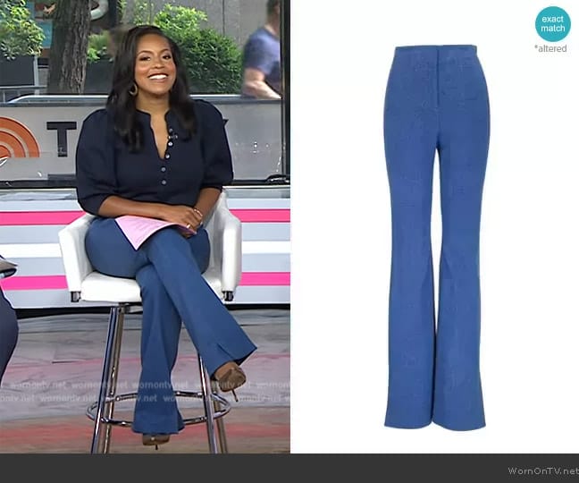 WornOnTV: Sheinelle’s navy puff sleeve top on Today | Sheinelle Jones ...