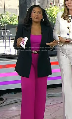 Sheinelle’s fuchsia pink wide-leg pants on Today