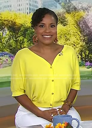 Sheinelle’s yellow cardigan on Today