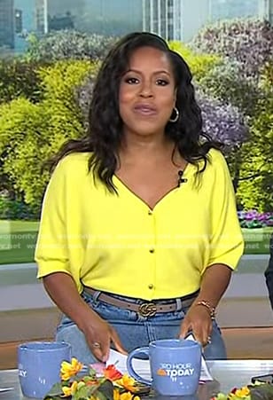 Sheinelle’s yellow cardigan on Today