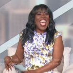 Sheryl’s floral sleeveless dress on The Talk