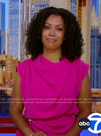 Shirleen's hot pink draped dress on Good Morning America