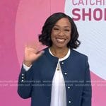 Shonda Rhimes’s navy jacket with pearl buttons on Today