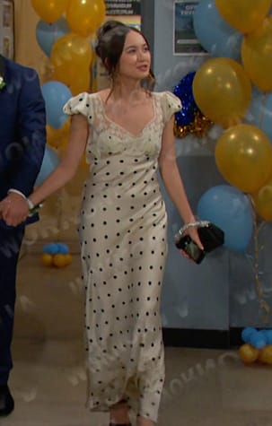 Sophia’s white polka dot dress on Days of our Lives