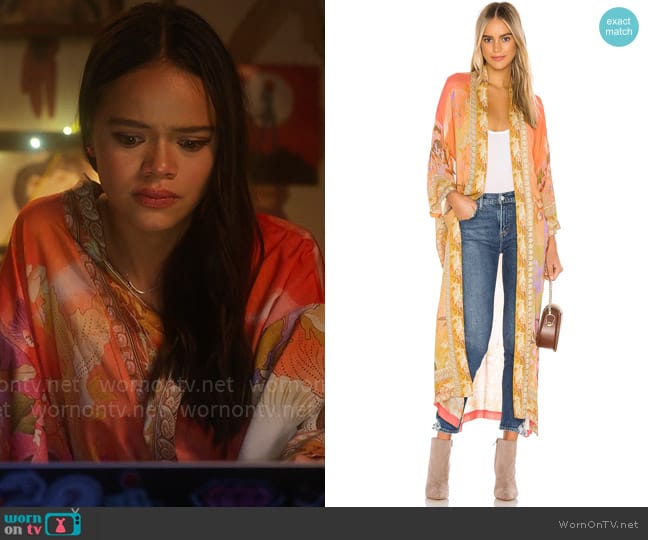 SPELL Madison Maxi Robe worn by Minnie 'Mouse' Honrada (Malia Pyles) on Pretty Little Liars Original Sin