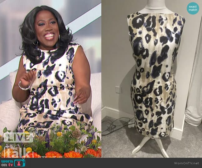 St John Collection Silk Mid Length Dress worn by Sheryl Underwood on The Talk