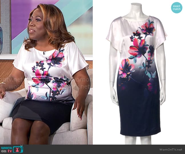 St John Collection Silk Knee-Length Dress worn by Sheryl Underwood on The Talk